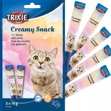 Trixie Cat Creamy Snack – tonhal és garnélarák 5×14 g