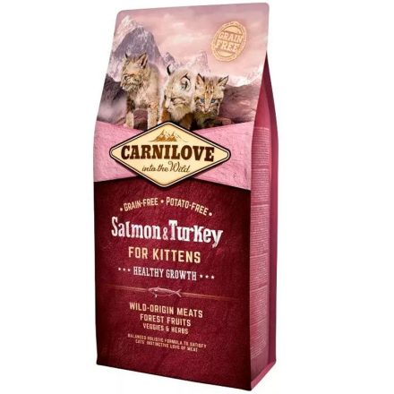 Carnilove Cat Kitten Salmon & Turkey – Healthy Growth - Lazac és Pulyka Hússal 400g