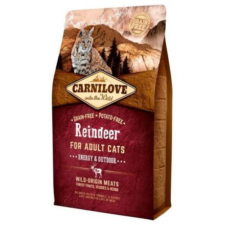Carnilove Cat Adult Reindeer Energy & Outdoor- Rénszarvas Hússal 400g